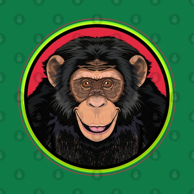 Chimpanzee Circle by Peppermint Narwhal