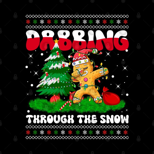 Dabbing Through The Snow Gingerbread Dab Dance Christmas Lights by wonderws