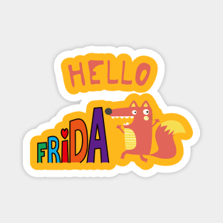 Hello Friday Fox Animal Weekend Magnet