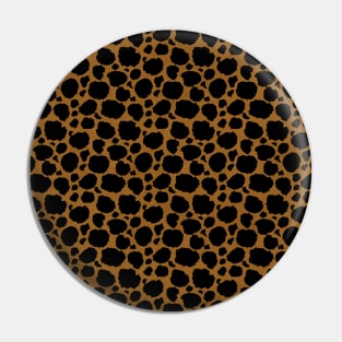 Black Leopard Print in Brown Background Pin