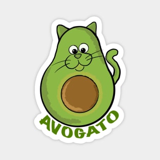 Avogato - the avocado cat Magnet