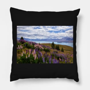 The Hills Are Alive with the Colours of Lupins Pillow