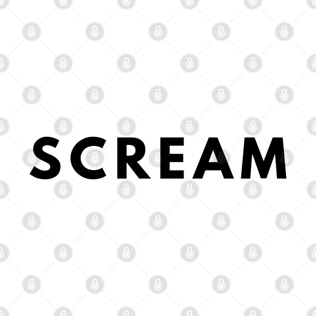 Scream. Minimalistic Halloween Design. Simple Halloween Costume Idea by That Cheeky Tee