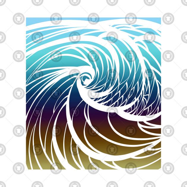 Sunset Waves Wave Design Phone Case TeePublic