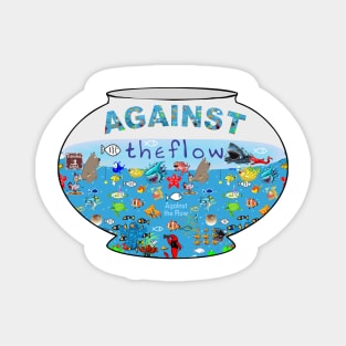 Against the Flow Christian Fish Magnet