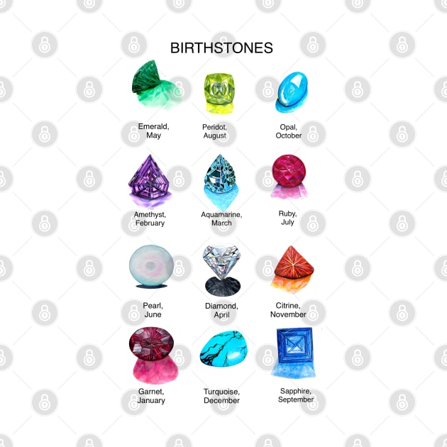 Birthstones by SeanKalleyArt