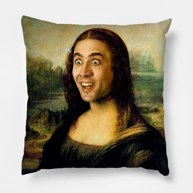 Mona Lisa ~ Nicolas Cage Pillow by Troy_Bolton17