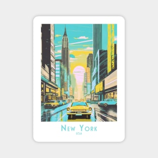 Vintage New York Sunset Magnet