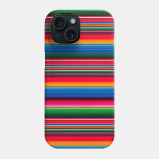 Red serape saltillo mexican vibrant color blanket Phone Case