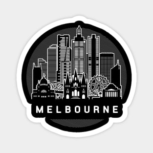 Melbourne Australia Skyline Magnet