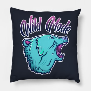 Wild Mode Strong Bear Pillow