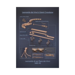 Da Vinci's Giant Crossbow - infographics T-Shirt