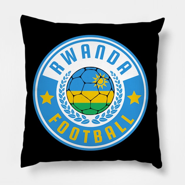 Rwanda Football Pillow by footballomatic