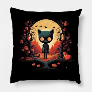 Spooky Zombie Cat Pillow