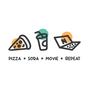 Pizza Soda Movie Repeat T-Shirt