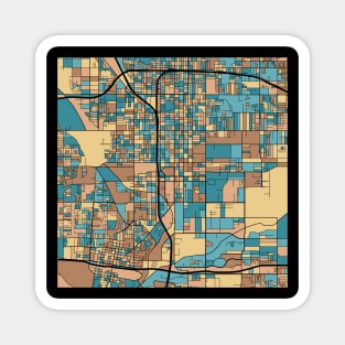 San Bernardino Map Pattern in Mid Century Pastel Magnet