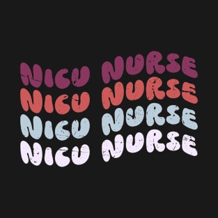 NICU Nurse ICU Neonatal Retro Nursing Team Tiny Humans Tee T-Shirt