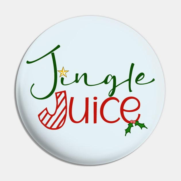 Jingle Juice Pin by Del Doodle Design