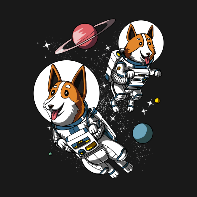 Corgi Dog Space Astronaut by underheaven