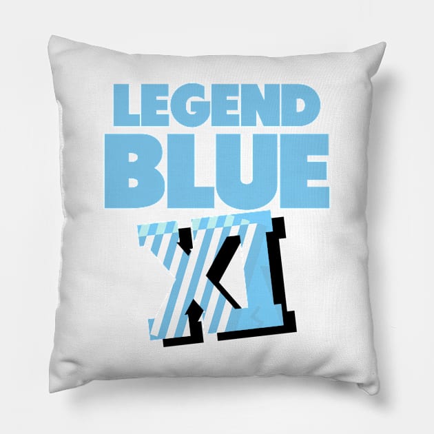 Legend Blue 11 Low Retro Sneaker Art Pillow by funandgames