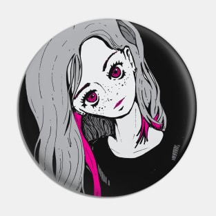 Portrait girl Pin