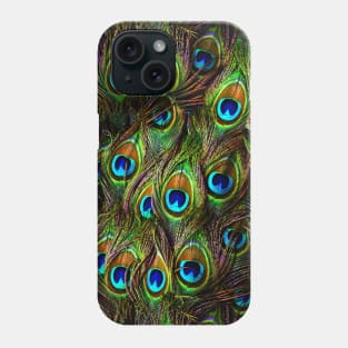 Peacock Feathers Invasion Phone Case