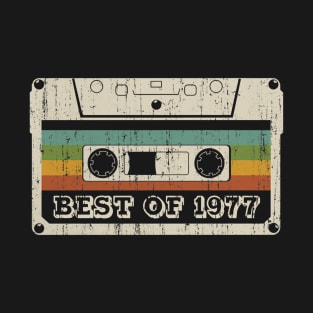 Best of 1977 Vintage Retro Cassette 43rd Birthday T-Shirt