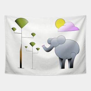 Elephant Deconstructed Tapestry