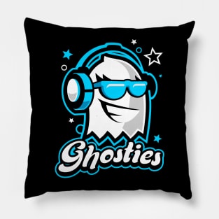 Ghosties Blue Pillow