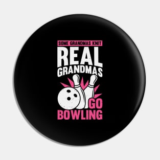 Bowling Player Grandma Bowler Grandmother Gift Pin