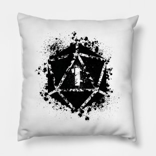 d20 SplatterFumble Pillow