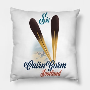 CairnGorm Scotland Ski poster Pillow