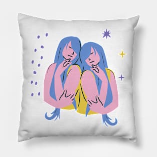 signe du zodiaque gemeaux Pillow