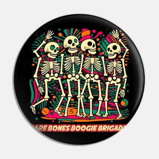 skeleton boogie brigade Pin