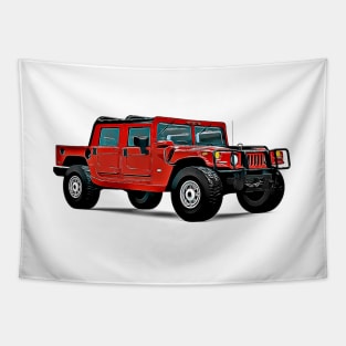 Hummer Cartoon Tapestry