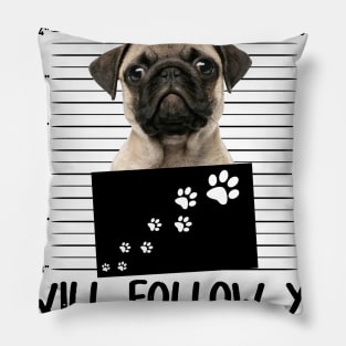 Personal Stalker Funny Pug Pillow