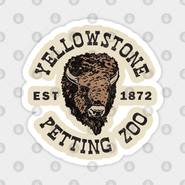 Yellowstone Angry Bison Petting Zoo Magnet by Cashmoney69