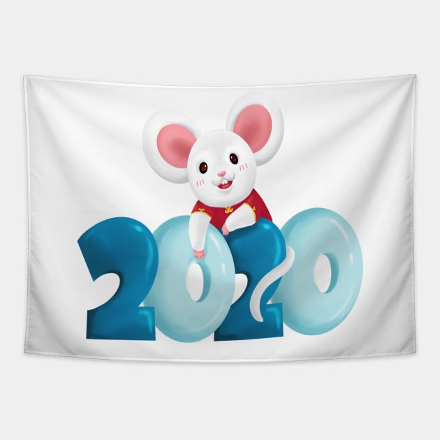 New Year of Rat 2020 Mouse Christmas For Gifts T-Shirt Tapestry by medhat