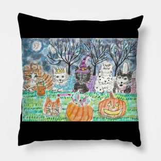 Happy Halloween cats costumes Pillow