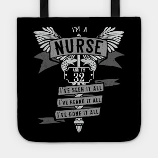 Funny 32nd Birthday Nurse Gift Idea Tote