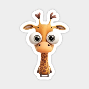 Giraffe Cute Adorable Humorous Illustration Magnet