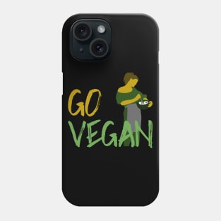 Go Vegan Lady Phone Case