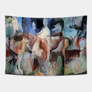 Abstract painting in soft colors Tapestry