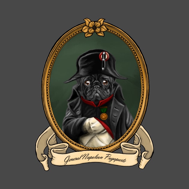 Renaissance Dog - General Napoleon Pugaparte (A Pug) by JMSArt