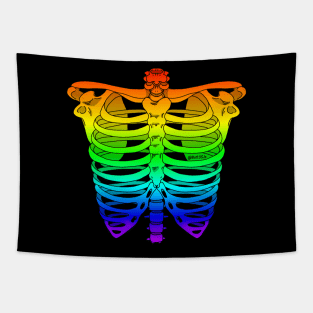 Rainbow Ribcage Tapestry