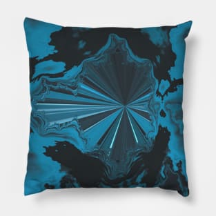 Blue Galaxy Abstract Portal Pillow