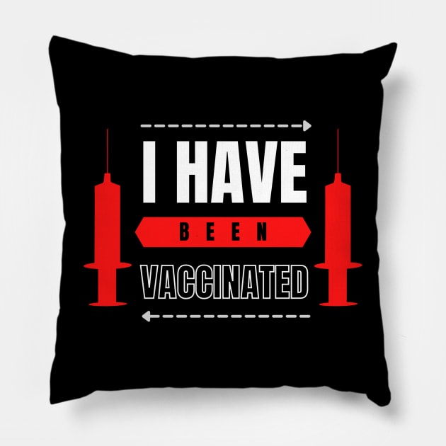 I Have Been Vaccinated Pillow by emhaz