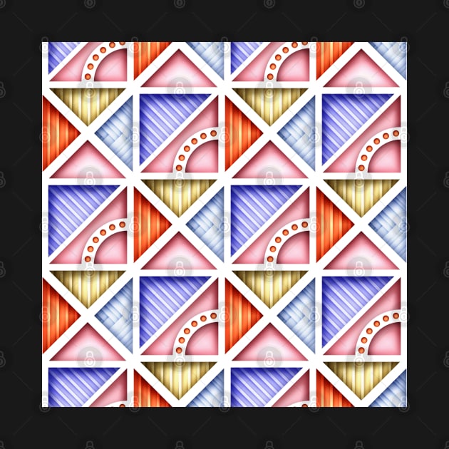 3d Geometric Pattern, Triangular Motifs by lissantee