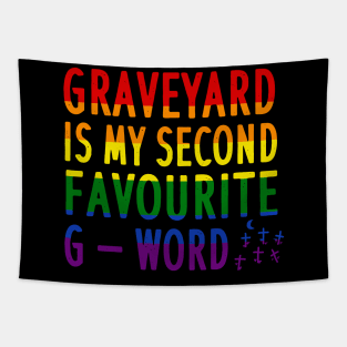 Halloween gay LGBT+ community cemetery scary Tapestry