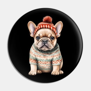 Christmas Sweater French Bulldog Pin